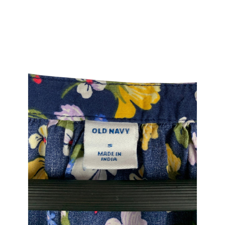 Old Navy Womens Floral Print Blouse S Cotton & Modal Blend