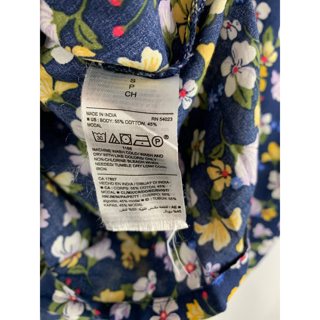 Old Navy Womens Floral Print Blouse S Cotton & Modal Blend