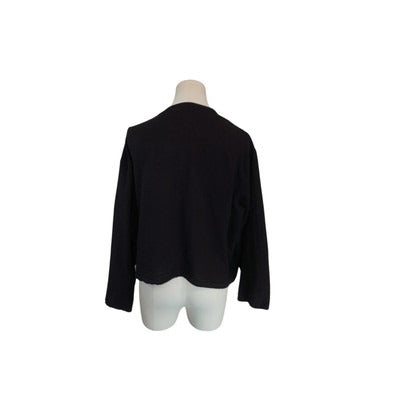 Women’s Oh My Gauze! Size 2X Black Wrap Long Sleeve Shirt.