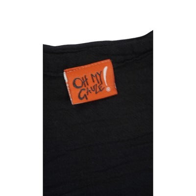 Women’s Oh My Gauze! Size 2X Black Wrap Long Sleeve Shirt.