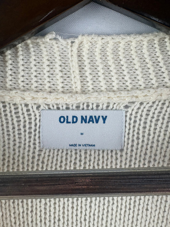 Women’s Old Navy Medium Cream Knit Cardigan