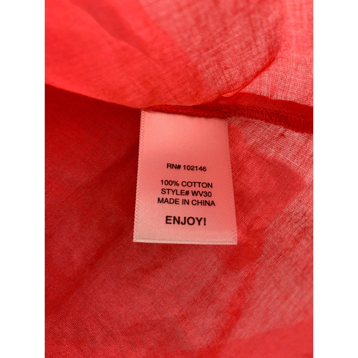 Michael Stars Womens Coral Button-Up Shirt Medium 100% Cotton Made In China