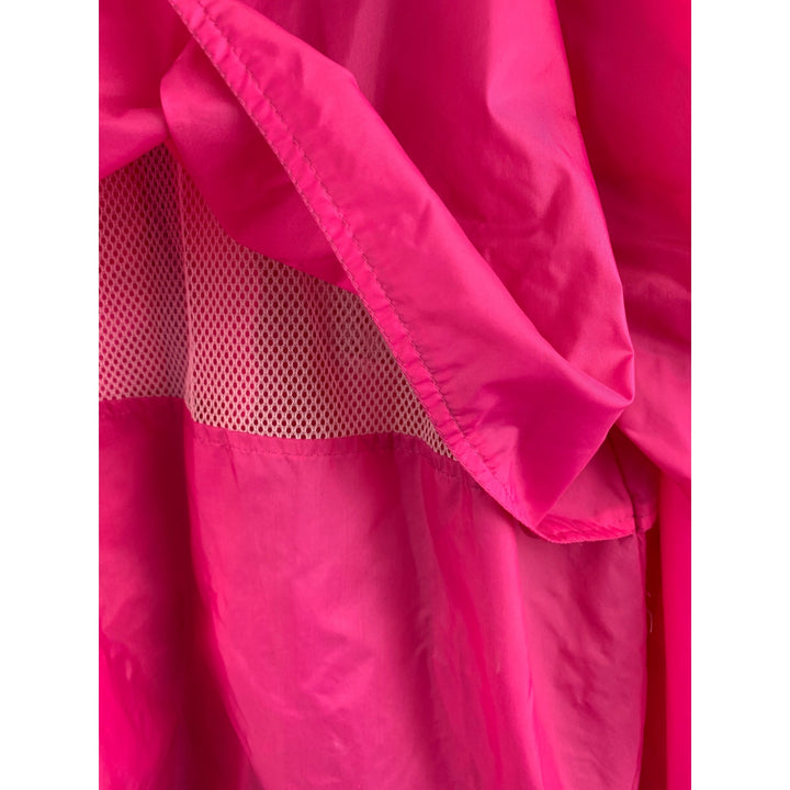 Vintage Raingear Pink Windbreaker Jacket Nylon Drawstring Waist Ventilated Size L
