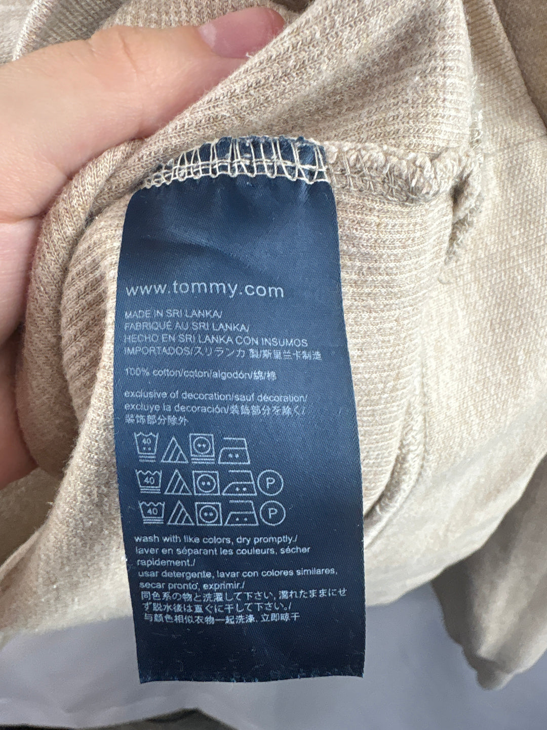 Men’s Tommy Hilfiger XXL Tan Half Zip Sweater