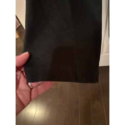 Mens Black Dress Pants Size 44W Flat Front Tailored Fit