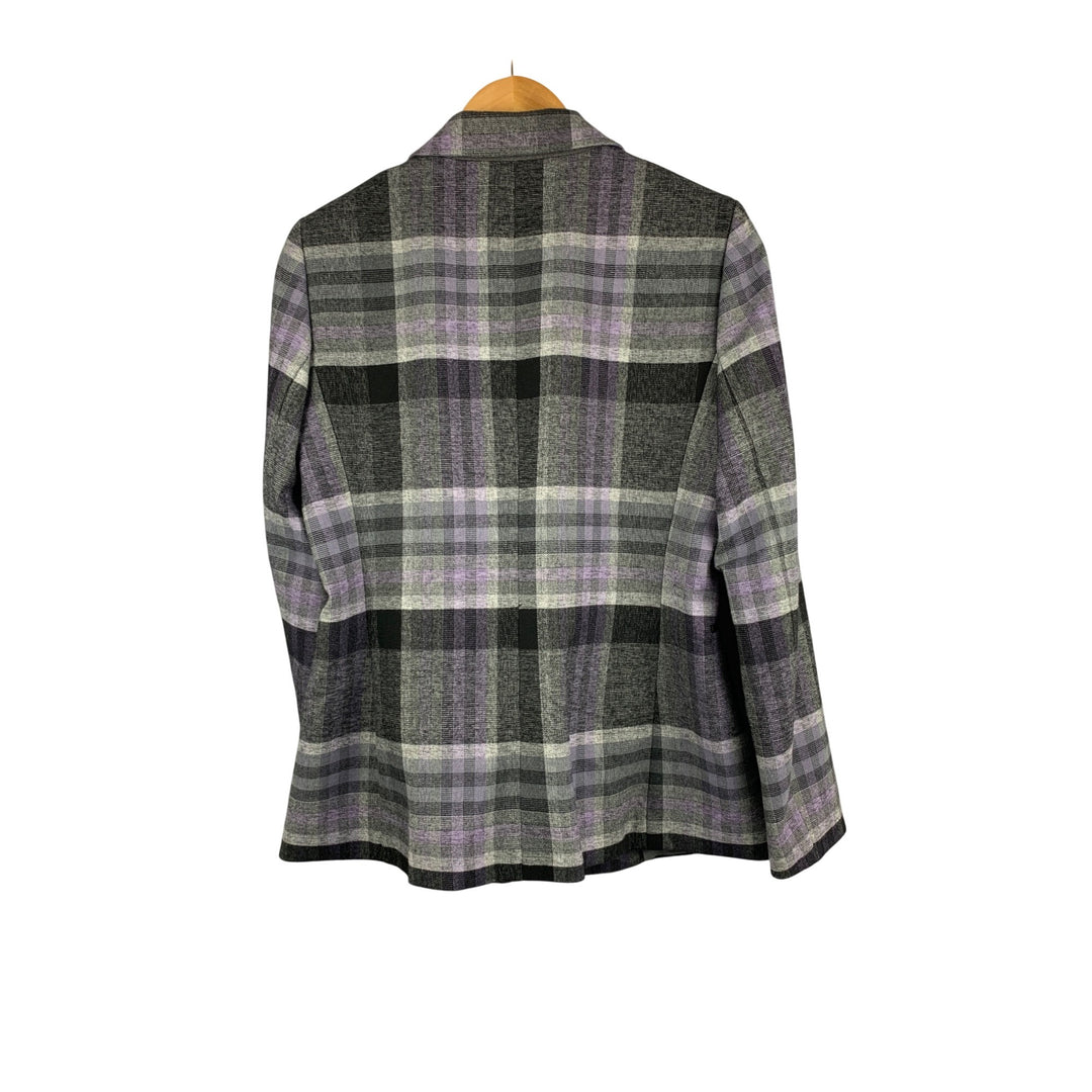 Tahari Arthur S. Levine Plaid Blazer Jacket Chic Professional Layering Piece