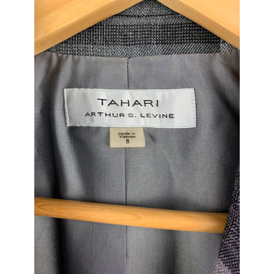 Tahari Arthur S. Levine Plaid Blazer Jacket Chic Professional Layering Piece
