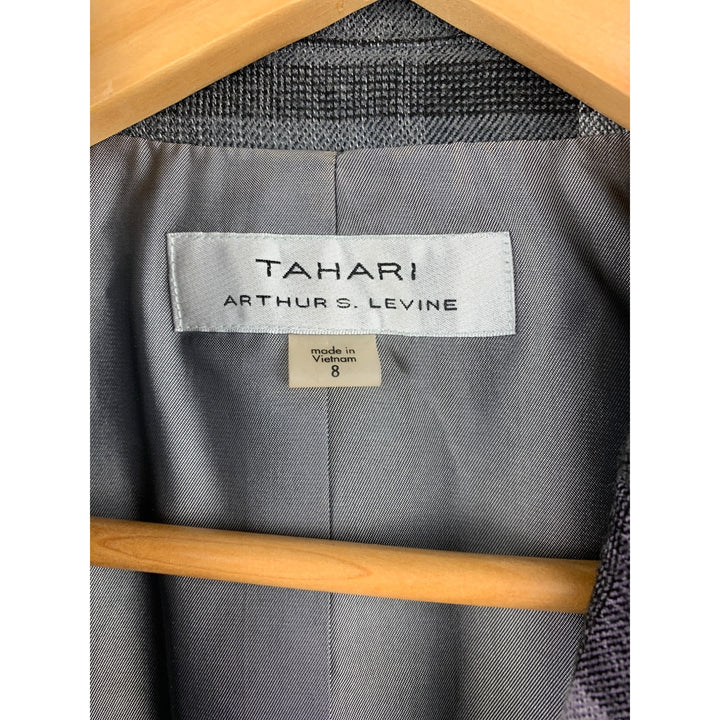 Tahari Arthur S. Levine Plaid Blazer Jacket Chic Professional Layering Piece