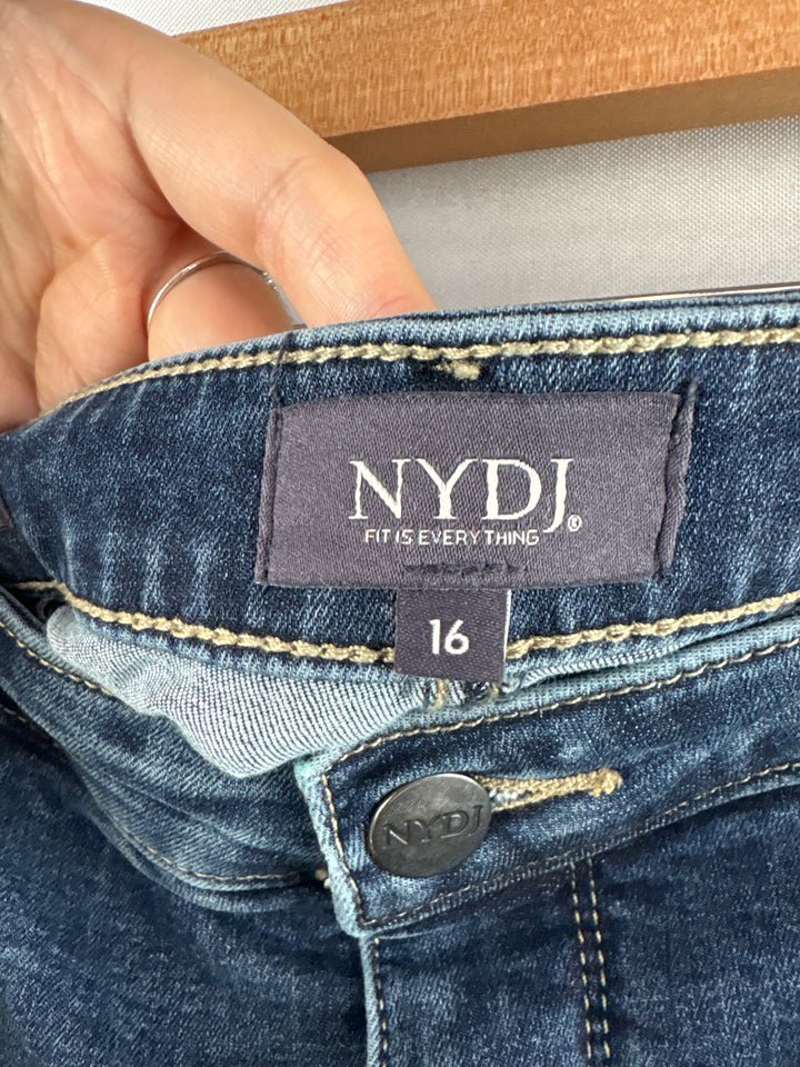 Women’s NYDJ Size 16 Dark Wash Blue Wide Leg Jeans