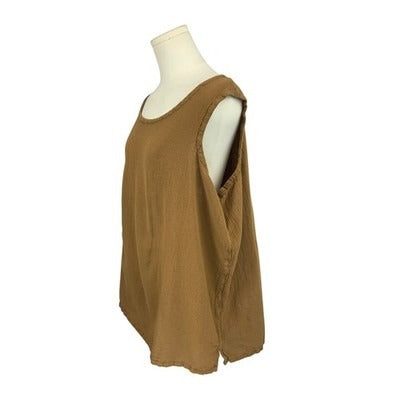 Oh My Gauze! Women’s Brown 100% Cotton Blouse Size L – Lightweight Boho Top