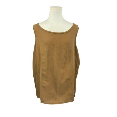 Oh My Gauze! Women’s Brown 100% Cotton Blouse Size L – Lightweight Boho Top