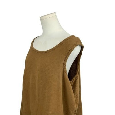 Oh My Gauze! Women’s Brown 100% Cotton Blouse Size L – Lightweight Boho Top