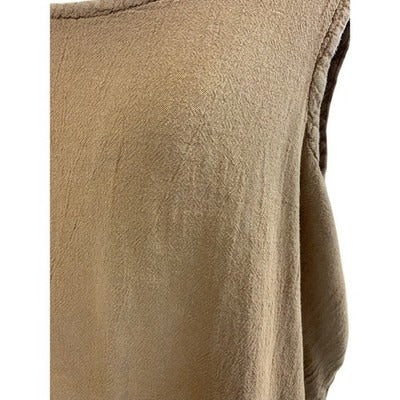 Oh My Gauze! Women’s Brown 100% Cotton Blouse Size L – Lightweight Boho Top