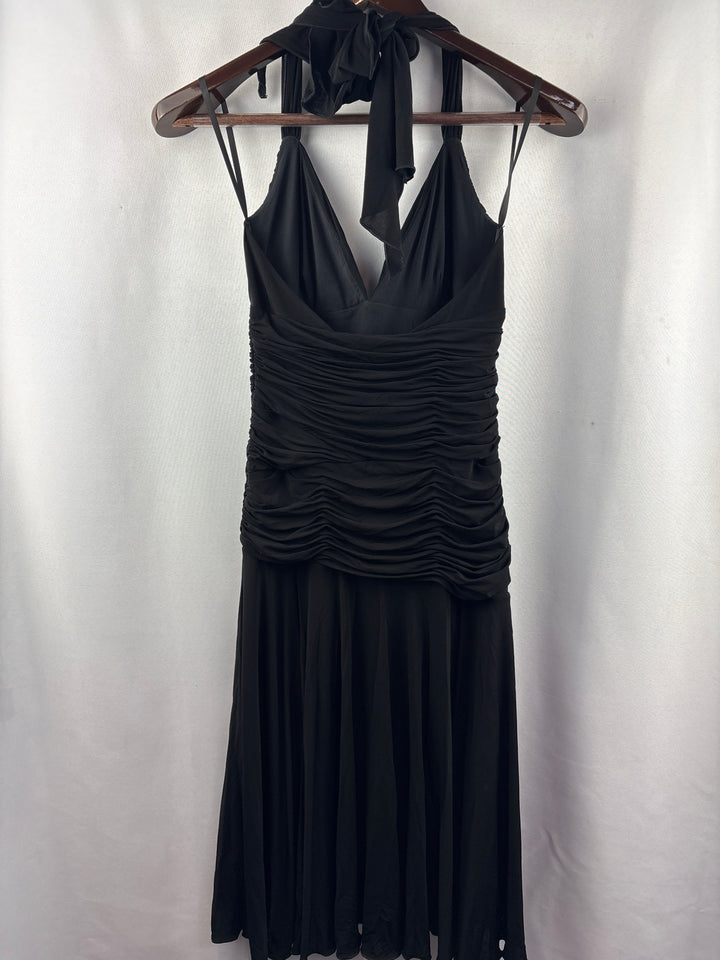 Women’s BCBG Maxazria Medium Black Halter Cocktail Dress