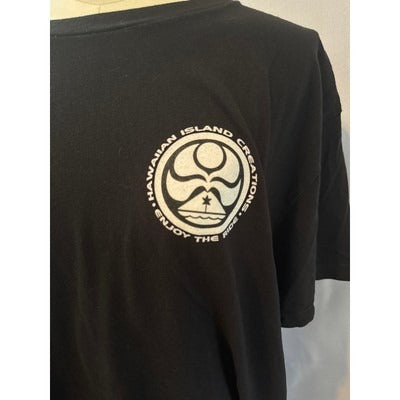 Hawaiian Island Creations Black Graphic T-Shirt Unisex Cotton Casual Wear L