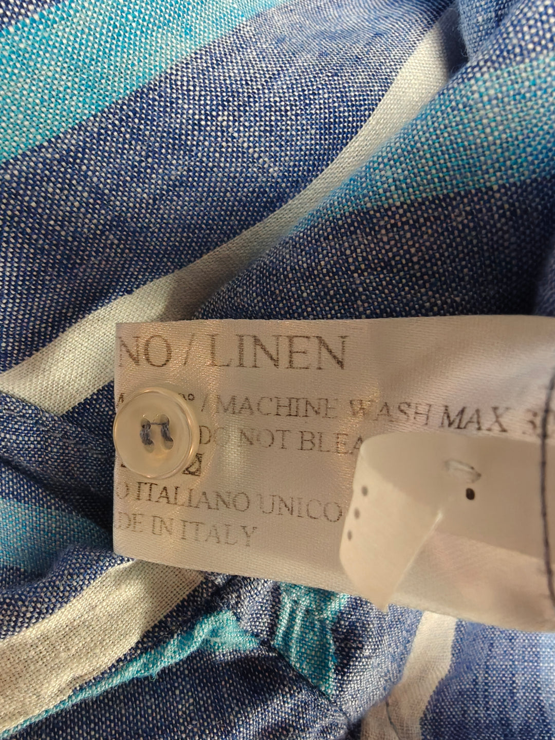 Mens Sartoria Saracena Linen Shirt Blue Size L