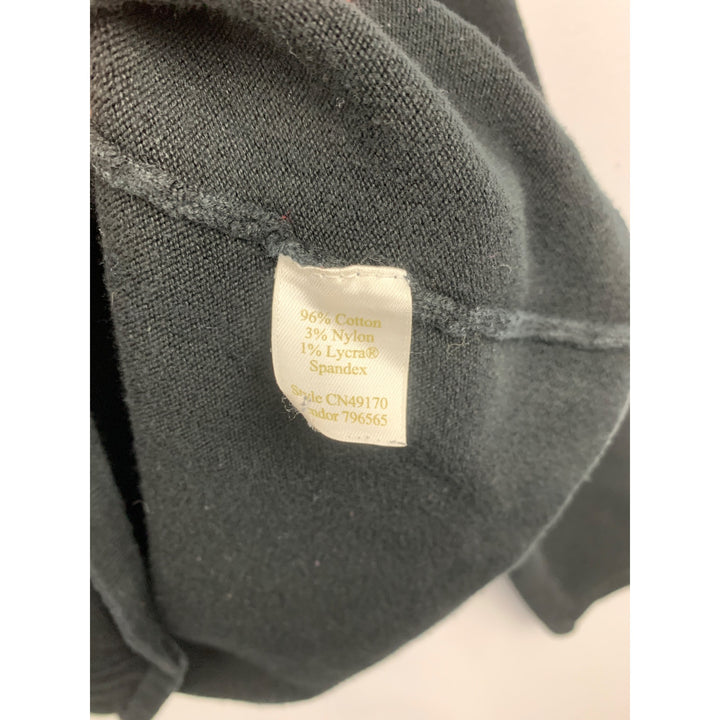 Castro Womens V-Neck Sweater Size S Black Cotton Blend