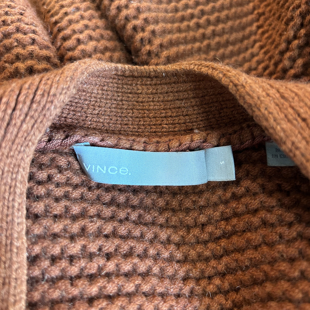 Vince. Women's Cardigan Small Wool & Cashmere Grandpacore Ribbed Oversized Sweater Boho Thick Knit