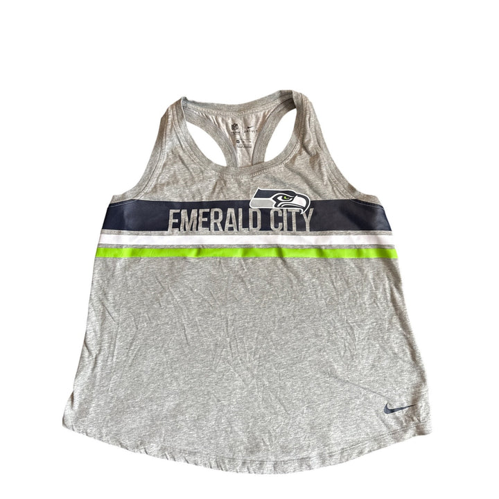 Nike NFL Gray Team Emerald City Seahawks Sleeveless Racerback Tank Top Sz XL