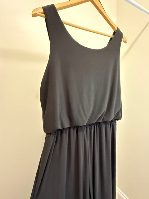 Emma &amp; Michele Cowl Neck Wide Leg Jumpsuit Black SzL