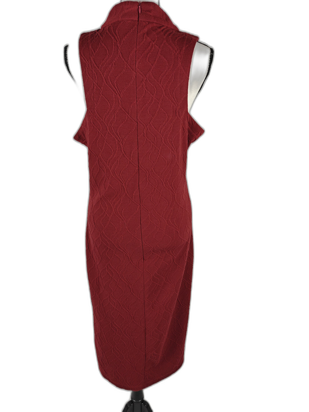 Women’s The Coverii Sleeveless Mock Neck Midi Dress Red Size Large