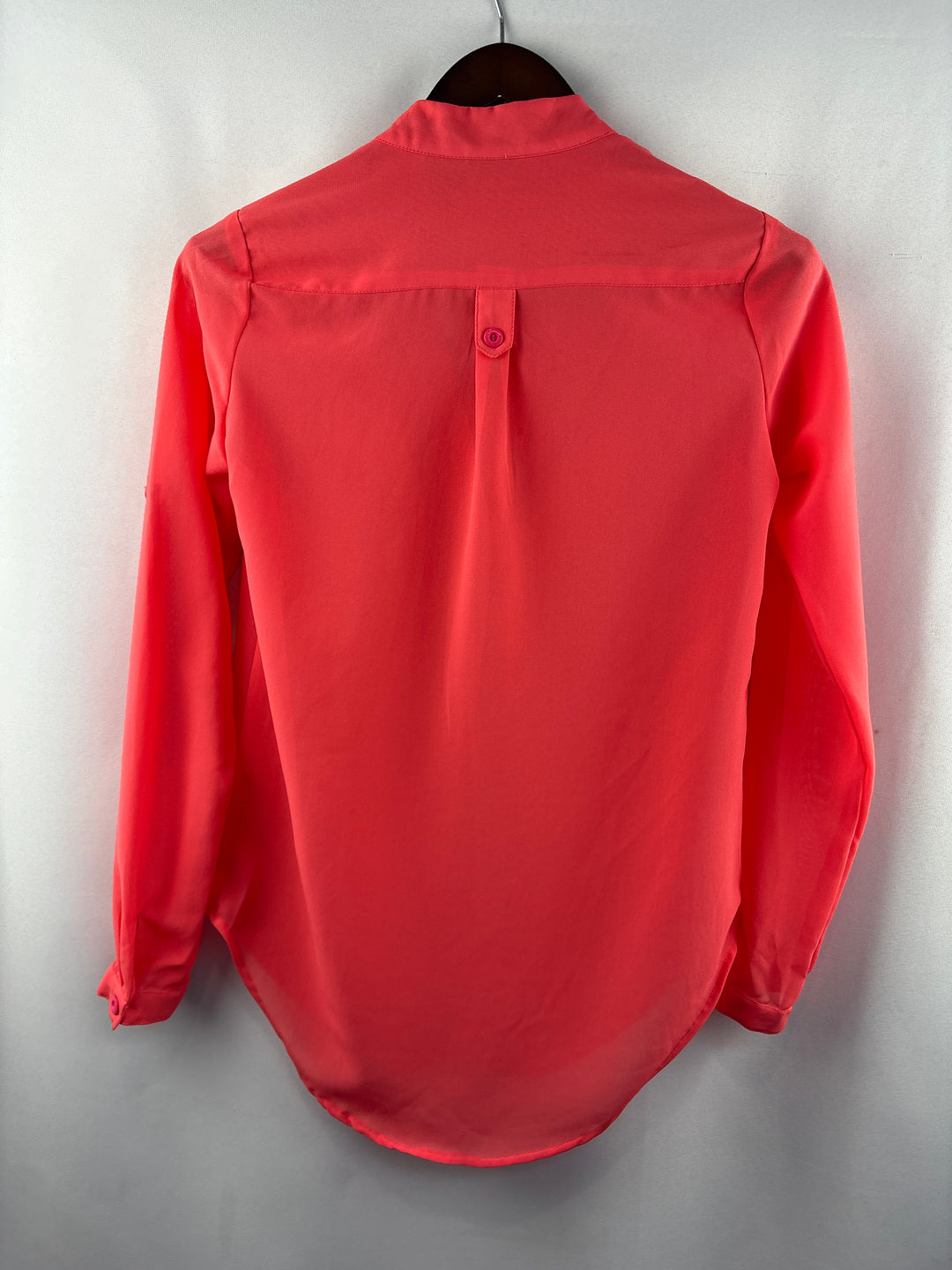 Women’s Alloy Apparel XS Bright Salmon Long Sleeve Blouse