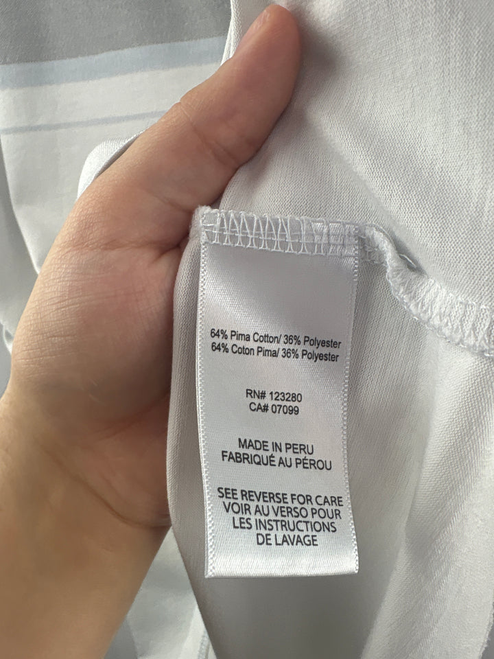 Men’s Travis Mathew XL White Patterned Golf Polo