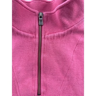 Tommy Bahama Womens XL 1/4 Zip Pullover Sweater Pink Cotton Spandex Made In China