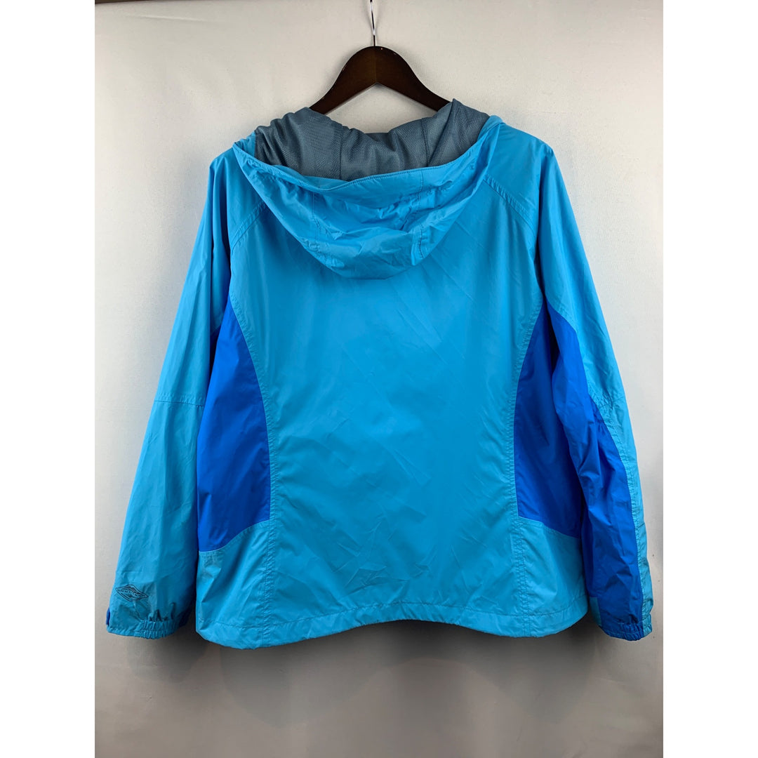 Women’s Columbia Blue Rain Jacket Size 1X