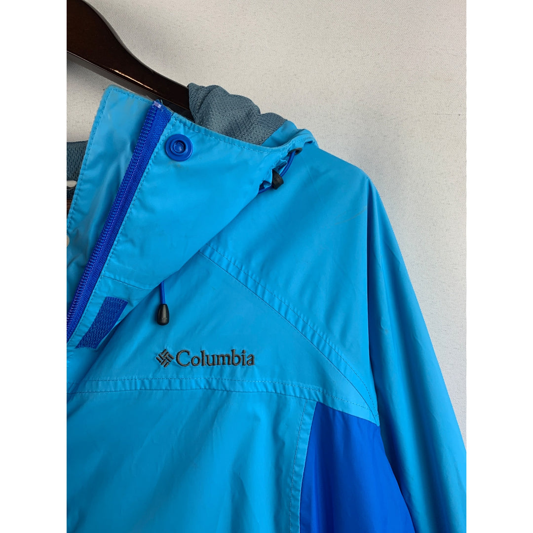 Women’s Columbia Blue Rain Jacket Size 1X