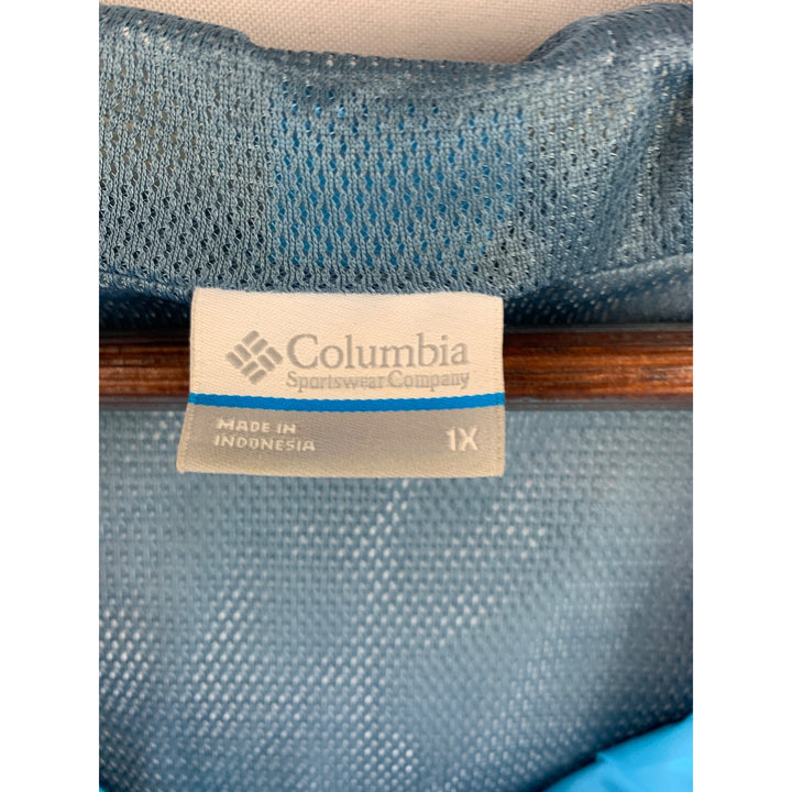 Women’s Columbia Blue Rain Jacket Size 1X