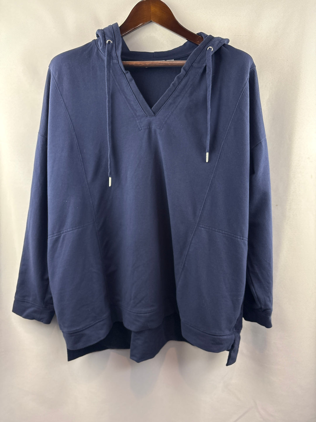 Women’s Joan Rivers XL Navy Blue V-Neck Hoodie