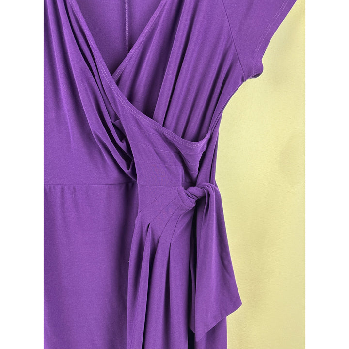 Tiana B. Womens Purple Wrap Dress PS
