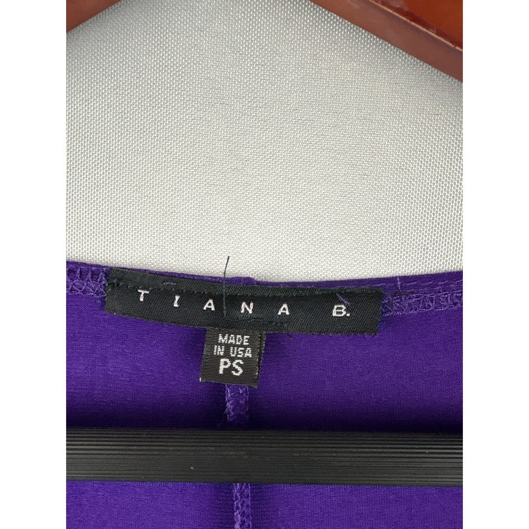 Tiana B. Womens Purple Wrap Dress PS