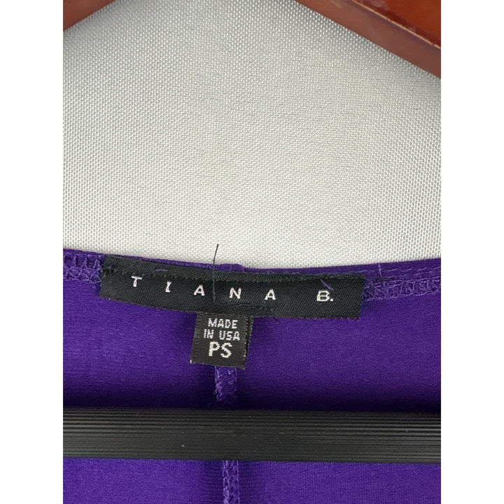 Tiana B. Womens Purple Wrap Dress PS
