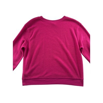 Women’s Pink No Boundaries Fleece Crewneck Sz L