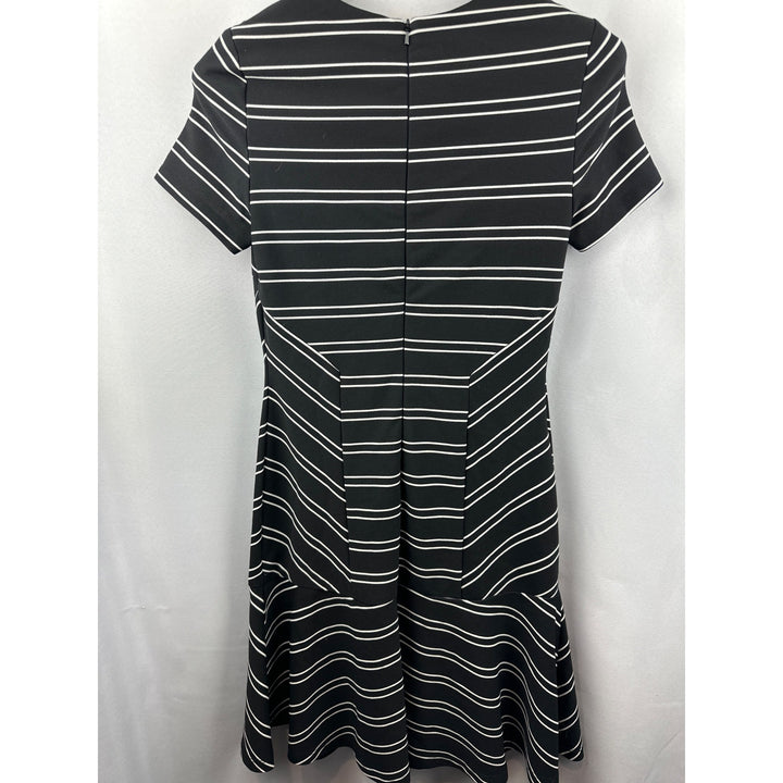Hutch Eleanor Midi Short Sleeve Black/White Dress Size Small
