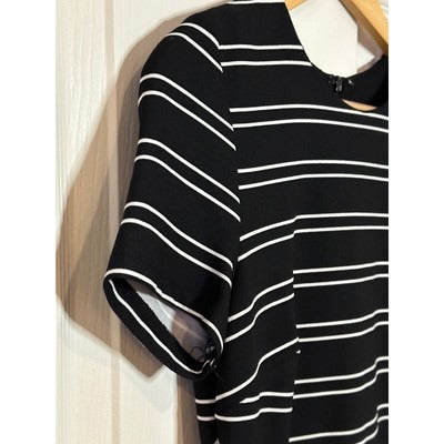 Hutch Eleanor Midi Short Sleeve Black/White Dress Size Small