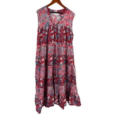 Naudic Womens Sleeveless Boho Maxi Dress XXL