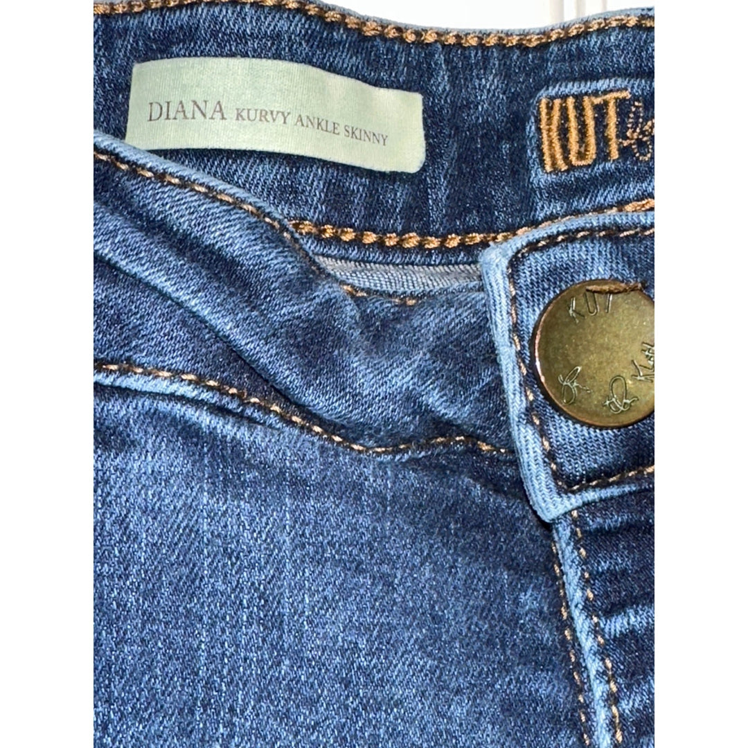 Kut From The Kloth Diana Kurvy Ankle Skinny Jeans Size 14W Womens Denim Pants