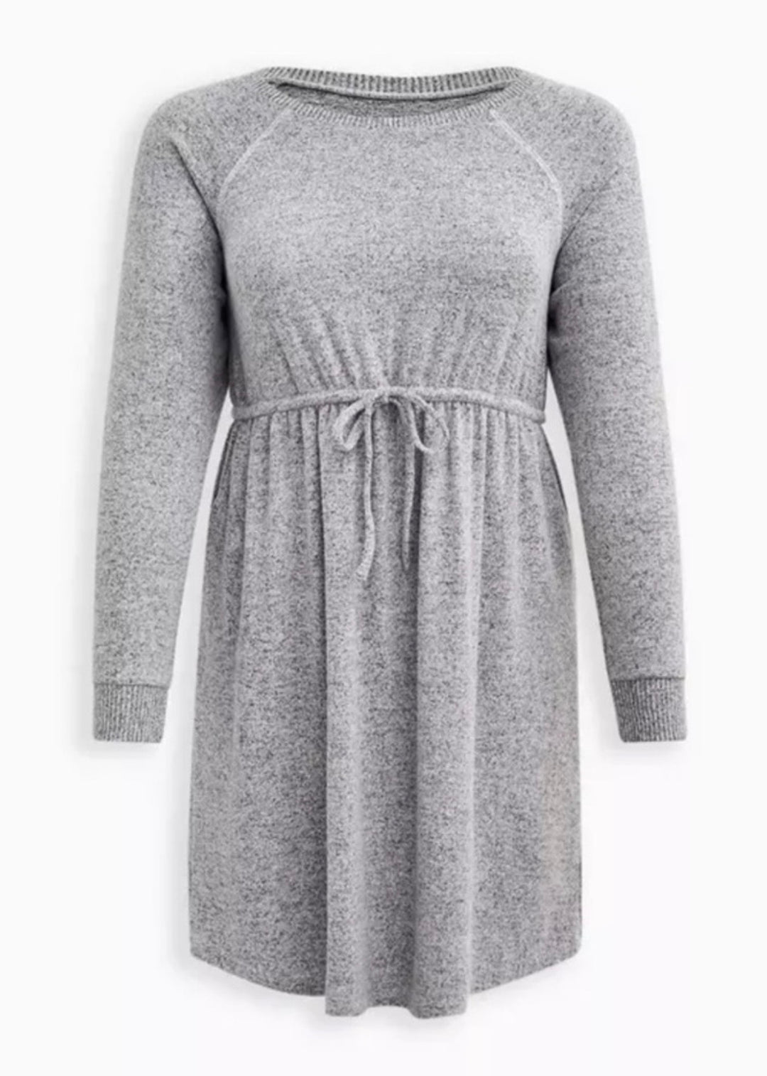 Torrid Super Soft Plush Skater Dress Heather Gray NWT Sz1/1X/(14-16)
