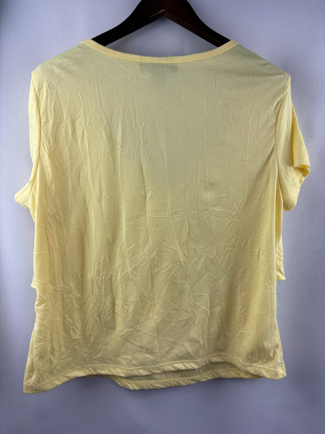 Women’s Venezia Size 14/16 Butter Yellow Short Sleeve Blouse
