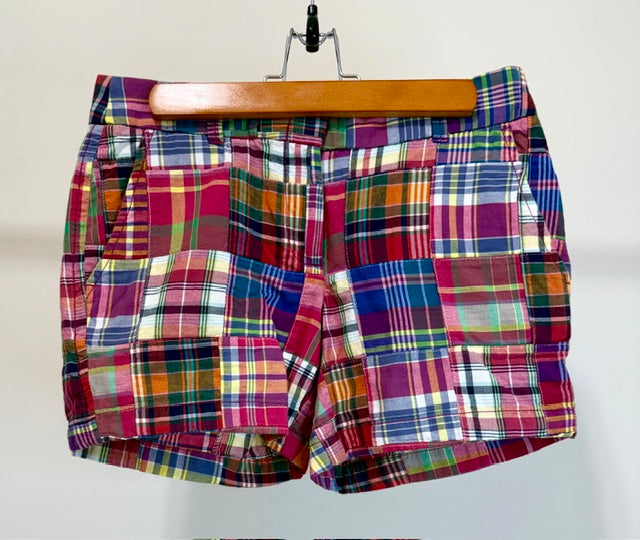 J.Crew Patchwork Madras Shorts – City Fit Sz0/XS