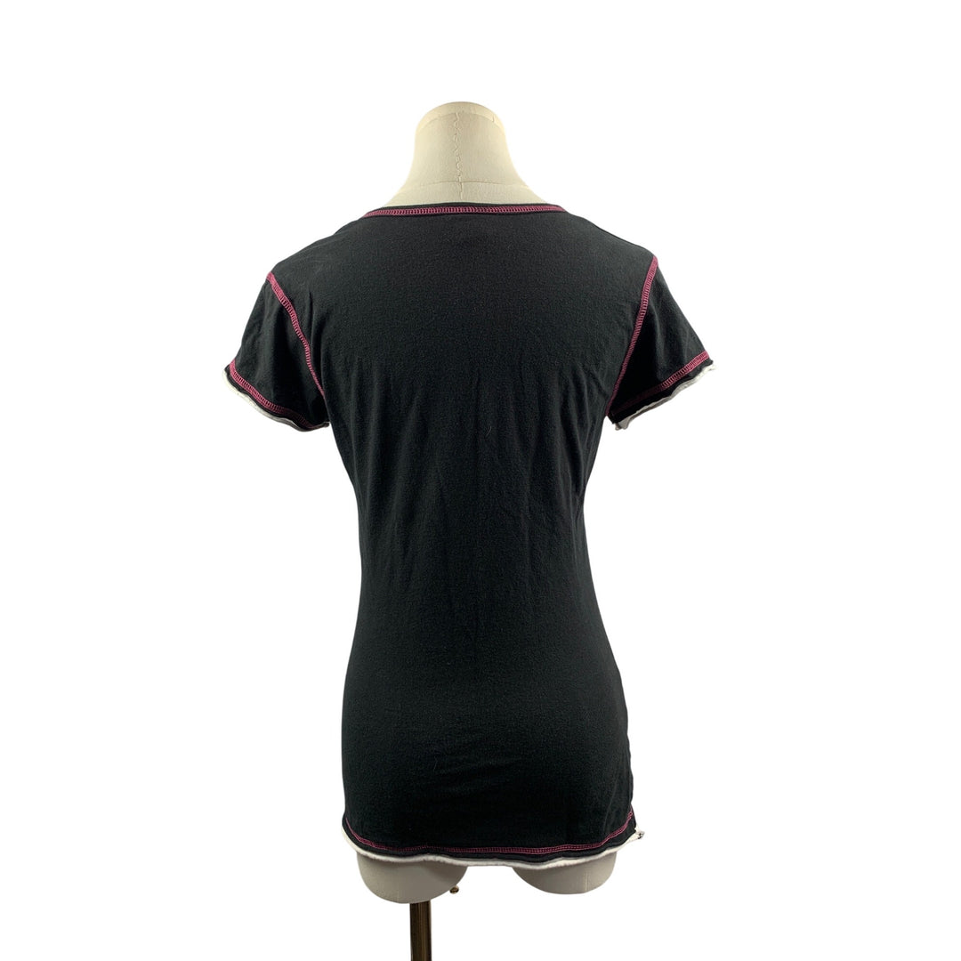 Anxiety Black & Pink Combo Top Large Y2K Style