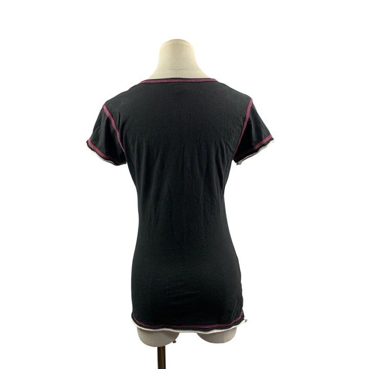Anxiety Black & Pink Combo Top Large Y2K Style