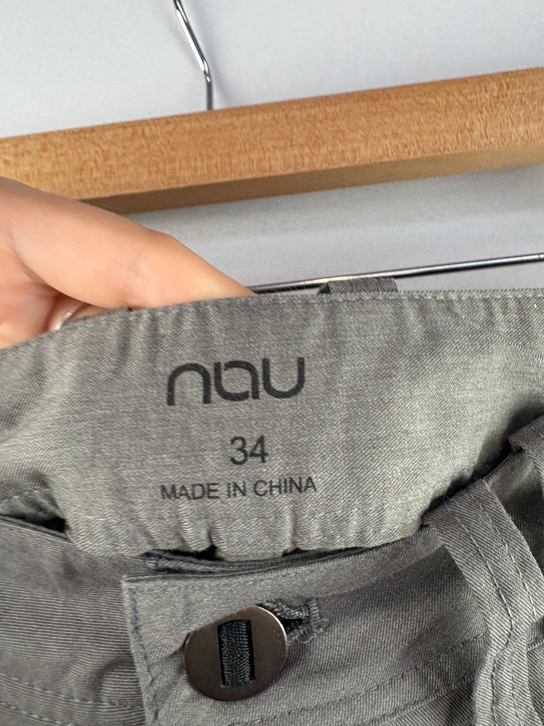 Men’s Nau Size 34 Gray Dress Pants