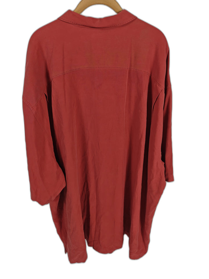 Mens Tommy Bahama Silk Button Up Shirt Red 3XT
