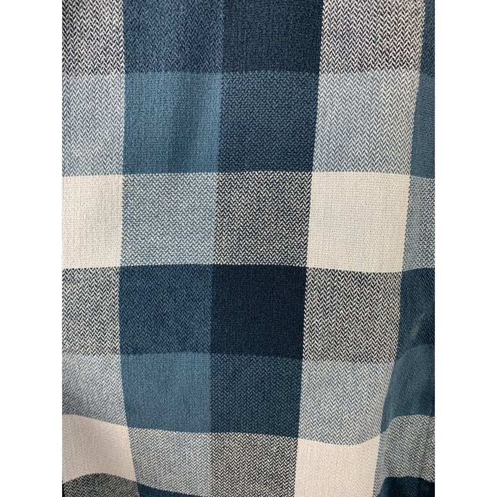 St John’s Bay Heavyweight Blue Plaid Long Sleeve Shirt - size XL