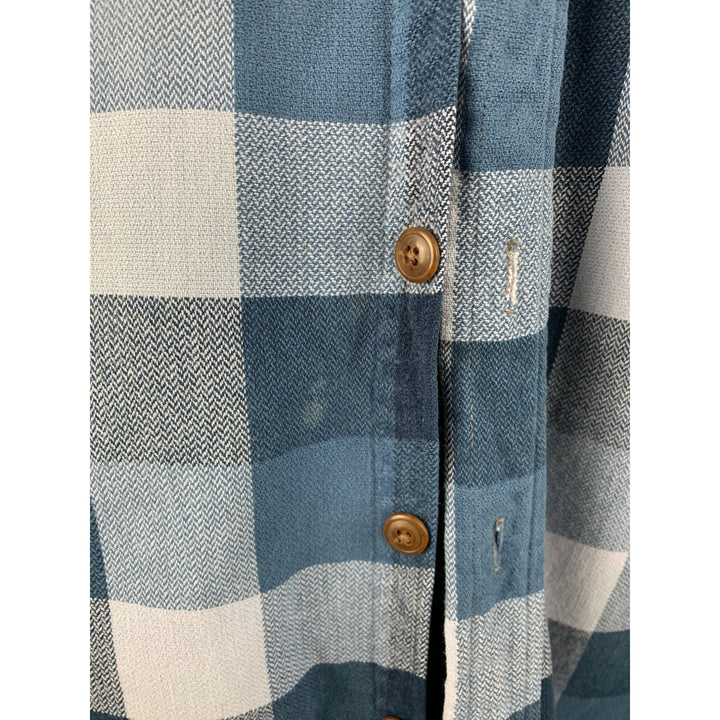 St John’s Bay Heavyweight Blue Plaid Long Sleeve Shirt - size XL