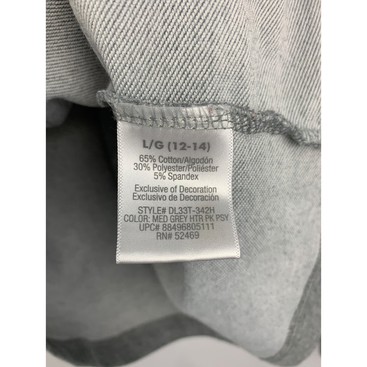 Danskin Now Gray Full-Zip Jacket L/G 12-14 Cotton Blend Womens Activewear